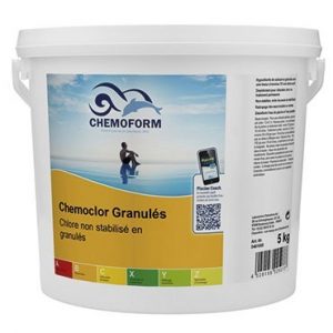 Chlore non stabilisé granulés 70 % pour piscine – 5 kg