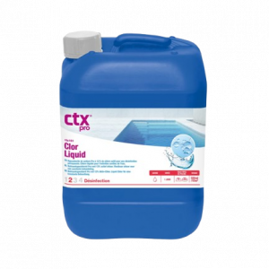 Chlore liquide piscine CTX-161 Pro 20L – Non stabilisé – Désinfection professionnelle piscine
