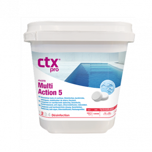 Chlore lent multi-fonctions galet 250 g – Seau 5 kg