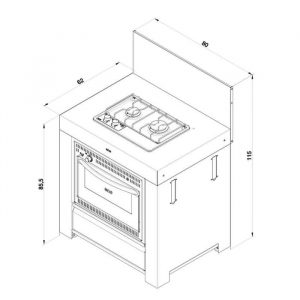 Cuisine d&rsquo;extérieur ENO – Meuble Combiné plaque de cuisson et four, meuble cuisson complet