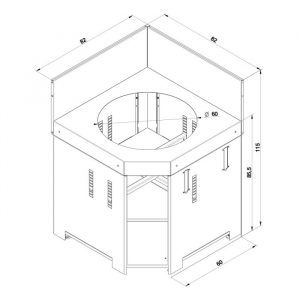 Cuisine d&rsquo;extérieur ENO – Meuble d&rsquo;angle pour Kamado M ou L, solution modulable et ergonomique pour barbecue et cuisson extérieure